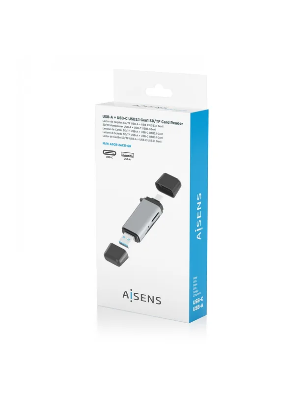 MULTILECTOR Externo AISENS ASCR-2C10-GR GRIS - foto 3