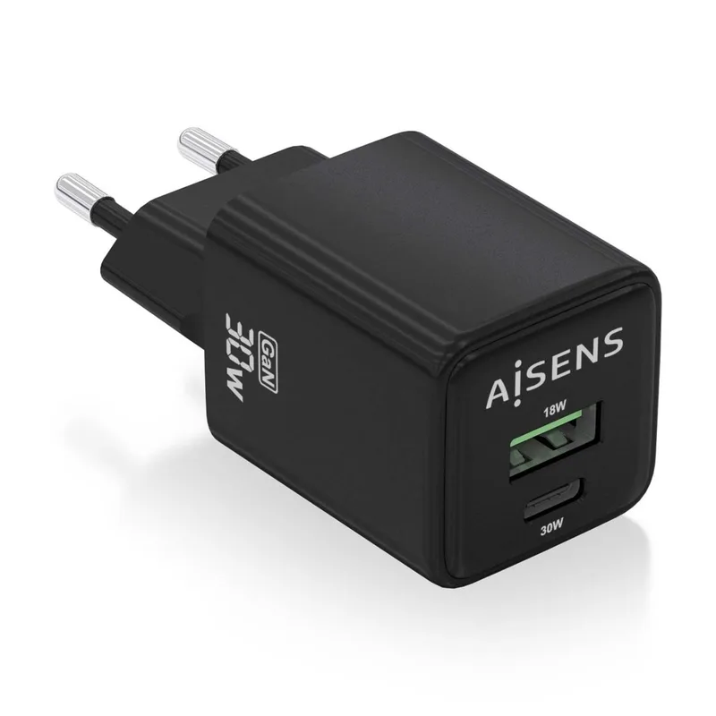 Cargador USB Pared Aisens GAN 30W Usb-c Pd3.0 Negro - foto 2