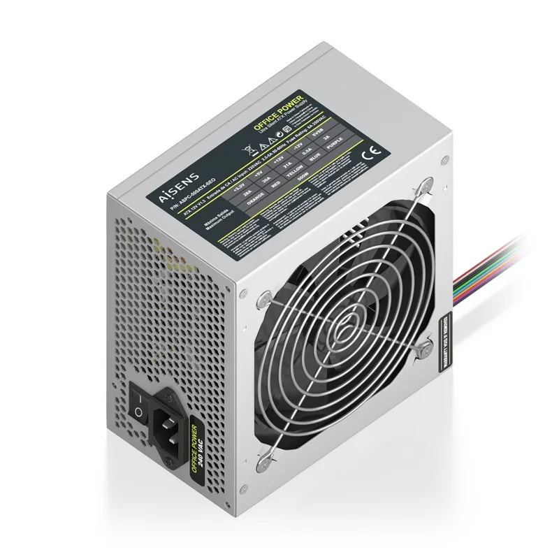 Fuente Alimentacion 500W Aisens 12CM ATX Plata OEM