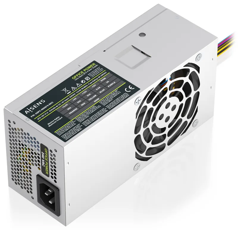 Fuente Alimentacion 500W Aisens 12CM TFX Plata OEM - foto 3