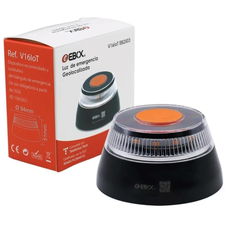 Luz DE Emergencia Ebox V16iot Eb2507 Baliza LUZ DE Emergencia Homologada POR LA DGT - foto 4