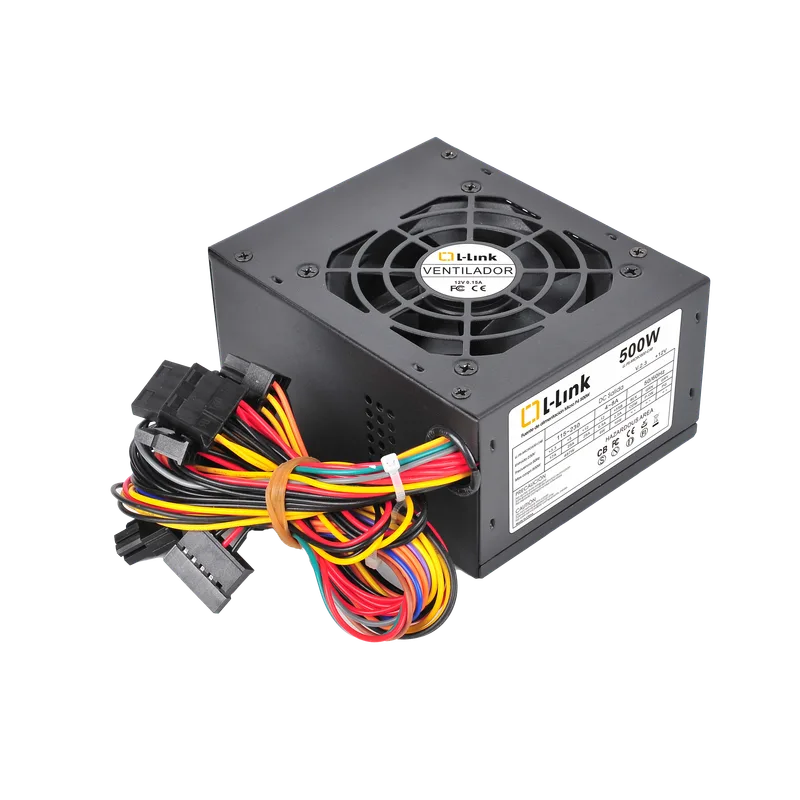 Fuente Alimentacion 500W L-link Ll-ps-micro-500-cab 3SATA 8CM Micro ATX - foto 2