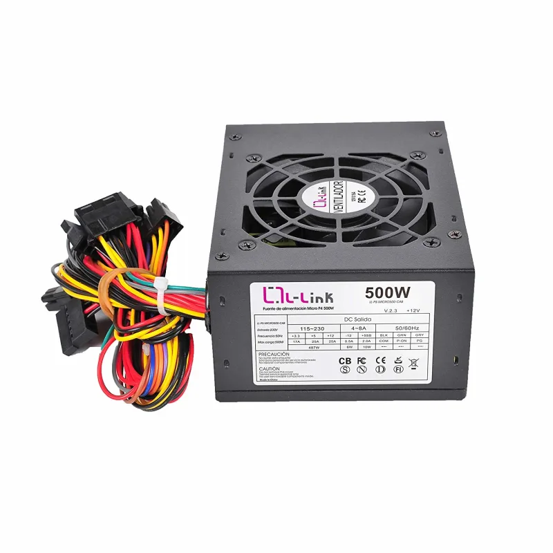 Fuente Alimentacion 500W L-link Ll-ps-micro-500-cab 3SATA 8CM Micro ATX - foto 3