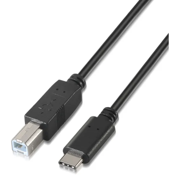Cable USB Aisens Usb2.0 3A Usb-c/m - A/m 1.0m Negro - foto 2