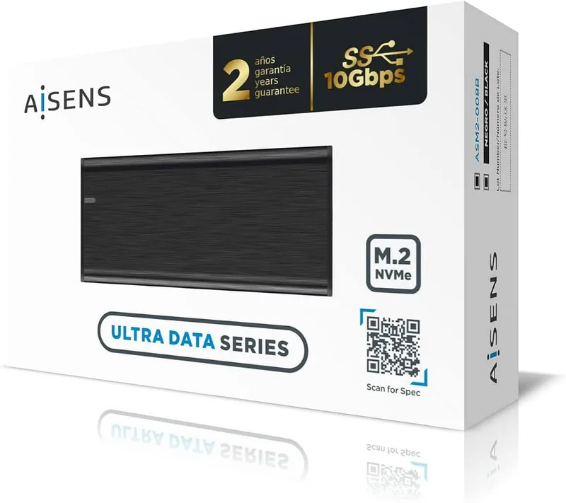 CAJA Disco Sólido SSD AISENS M.2 ASM2-008B USB3.2 GEN2 NFGG/NVME NEGRA - foto 3