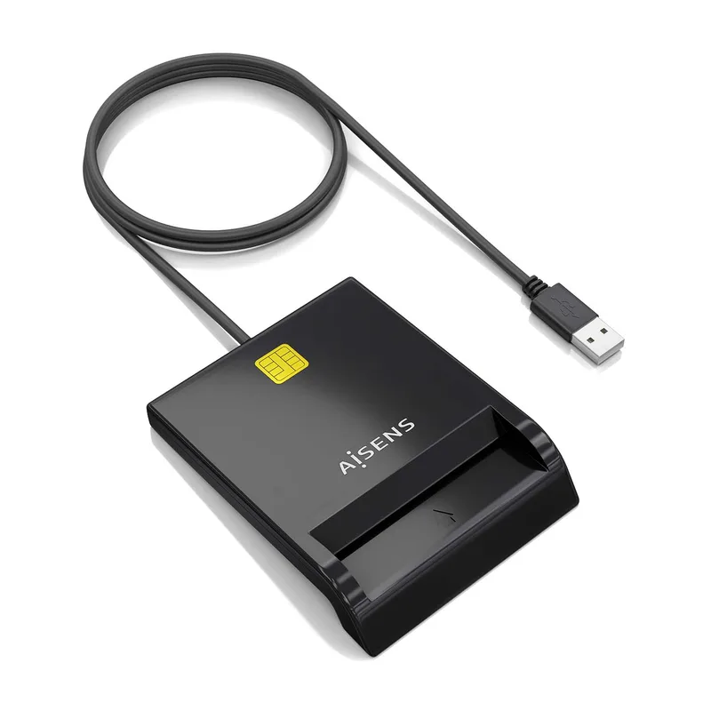 MULTILECTOR Externo USB2.0 AISENS DNIE/TARJETAS NEGRO