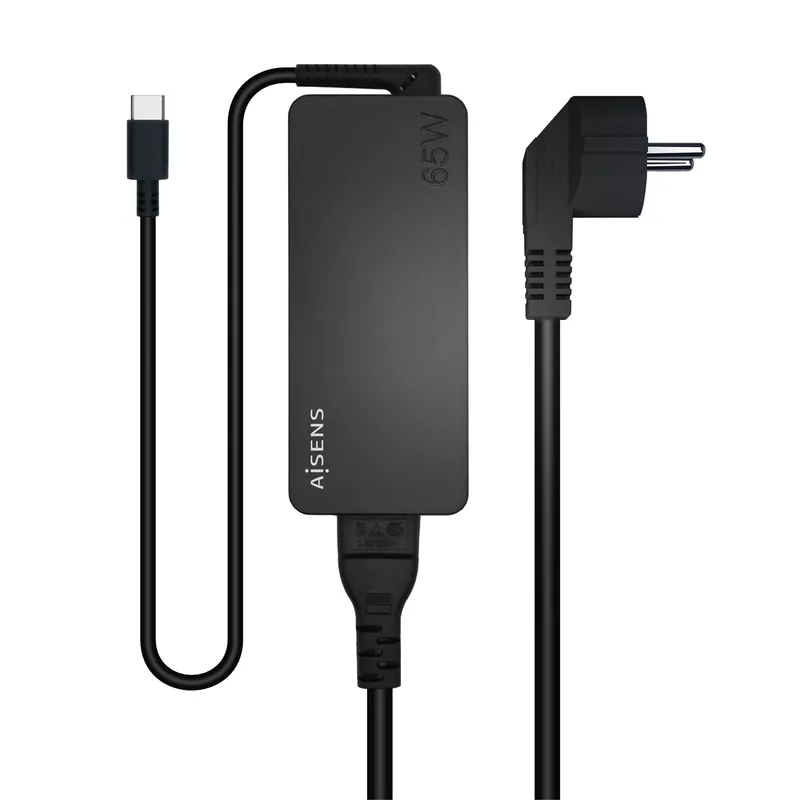 Cargador USB Pared Aisens 2PTO Usb-c - Qc3.0 Negro - foto 2