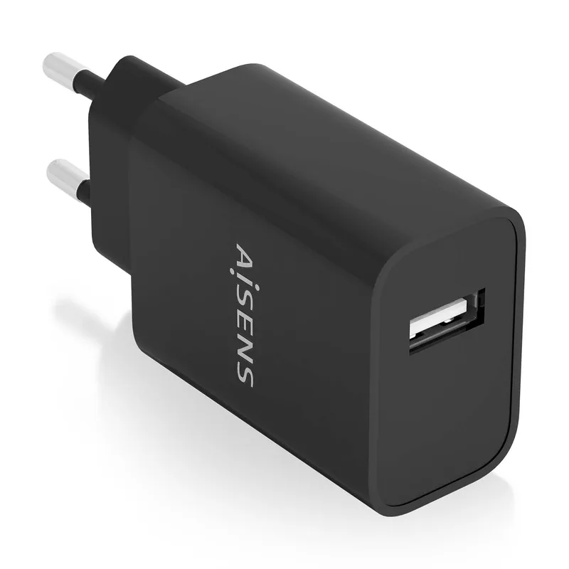 Cargador USB Pared Aisens 1PTO 2A 10W Negro