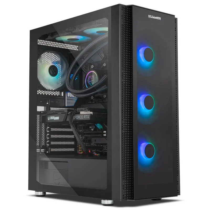 Caja Semitorre/atx NOX Hummer Horus S/fuente Usb3.0 Negra Argb C/ventana - foto 2