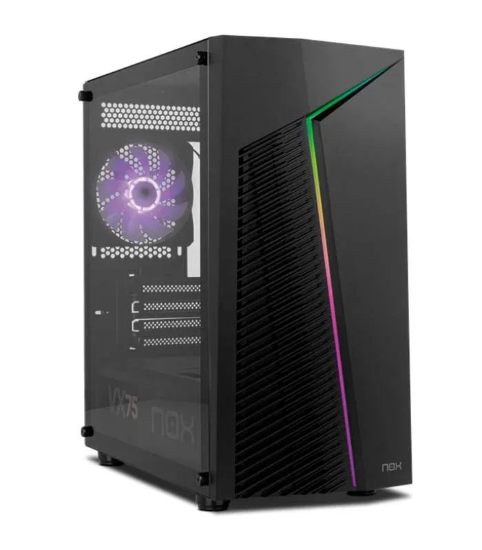 Caja Minitorre/micro-atx NOX Infinity Zeta S/fuente Usb3.0 Negra RGB