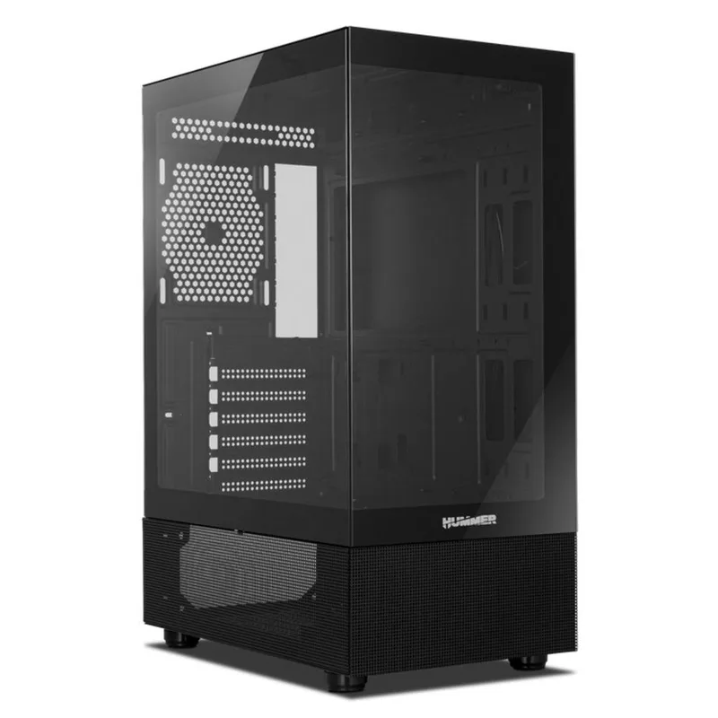 Caja Semitorre/atx NOX Hummer Vision S/fuente Usb3.0 Negra Argb C/ventana