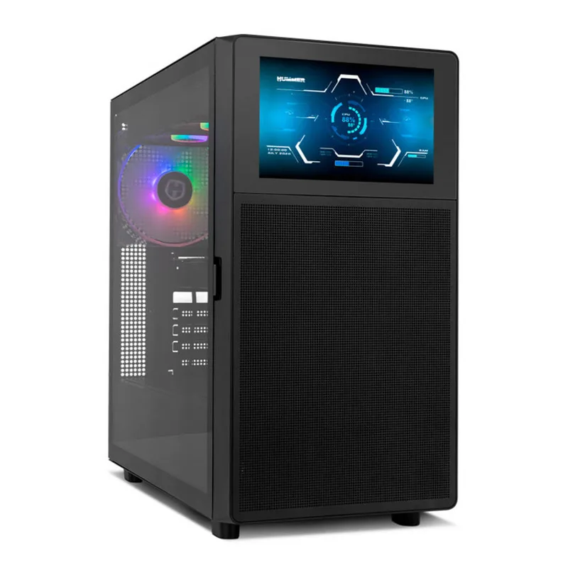 Caja Semitorre/atx NOX Hummer Vision S/fuente Usb3.0 Negra Argb C/ventana - foto 3
