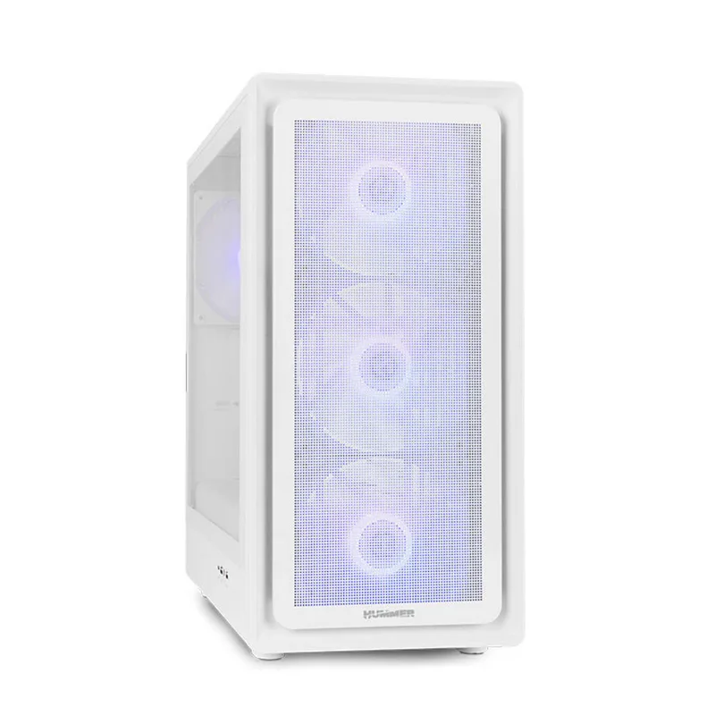 Caja Semitorre/atx NOX Hummer Aero S/fuente Usb3.0-type C Blanca Argb C/ventana - foto 2