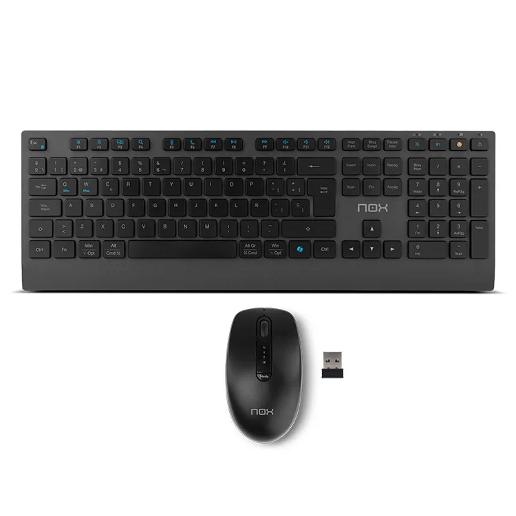 Combo Teclado/raton NOX LITE DUO Inalambrico Negro - foto 2
