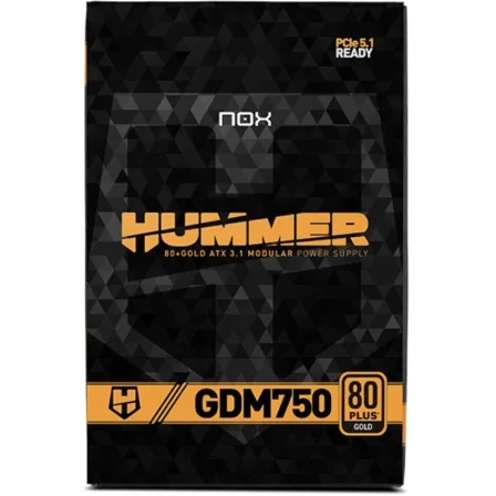 Fuente Alimentacion 750W NOX Hummer GDM Pfc-activo 80+gold Modular 12CM ATX - foto 4