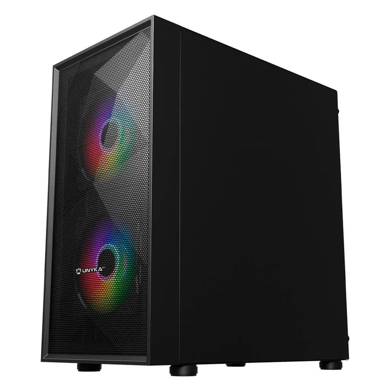 Caja Semitorre /micro-atx Unyka MIR B200 S/fuente Usb3.0 Negra Argb C/ventana - foto 3