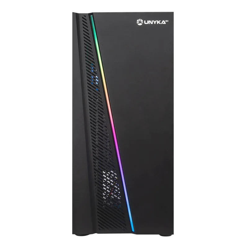 Caja Semitorre/micro-atx Unyka Mini Glayze S/fuente Usb3.0 Negra A-rgb C/ventana
