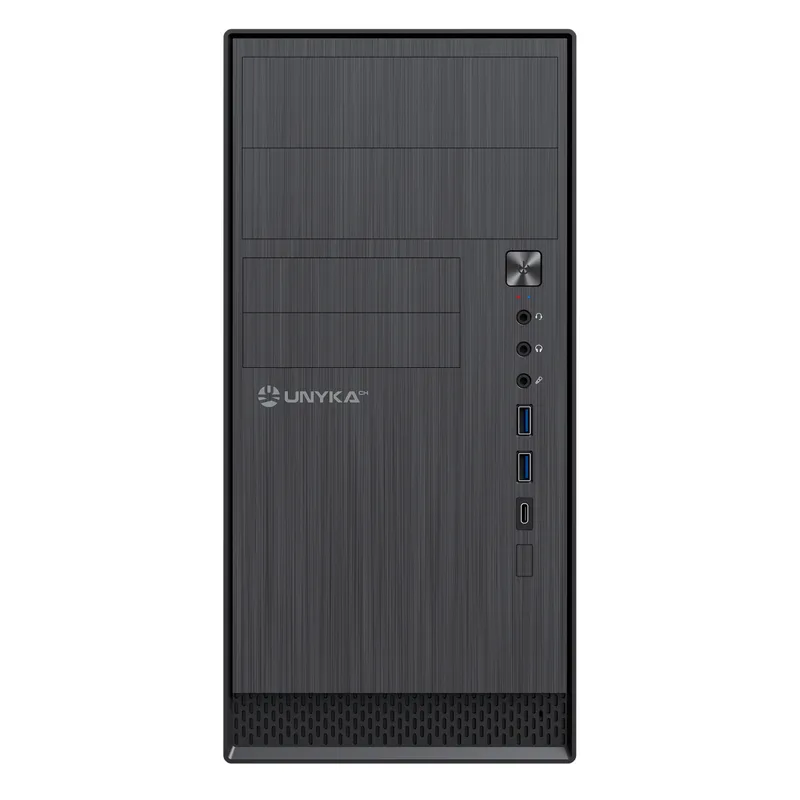 Caja Semitorre/micro-atx Unyka Aero C12 V2 S/fuente Usb3.0 Negra - foto 2