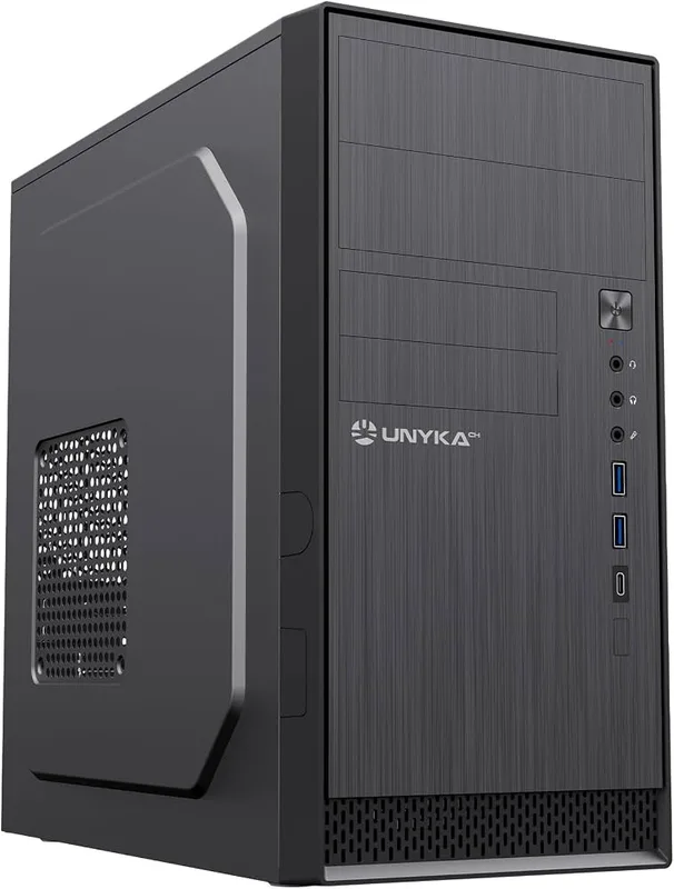Caja Semitorre/micro-atx Unyka Aero C12 V2 S/fuente Usb3.0 Negra - foto 3