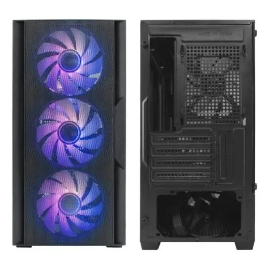 Caja Semitorre/micro-atx Coolbox Gm220 Fusion S/fuente Usb-c Negro A-rgb C/ventana - foto 2