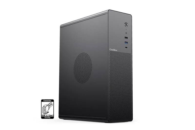 Caja Semitorre/micro-atx Coolbox T100 Slim S/fuente Usb-c Negra - foto 3