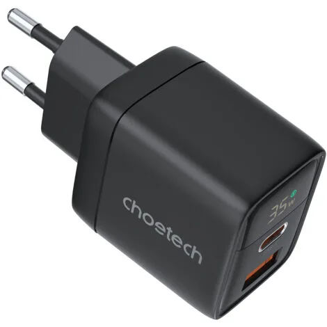 Cargador USB Pared Coolbox GAN 35W Usb-c/usb-a Qc3.0 Negro - foto 2