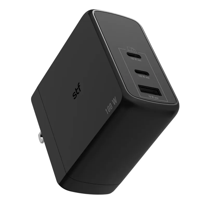 Cargador USB Pared Coolbox GAN 100W Chargemaster 4 PRO Negro - foto 2