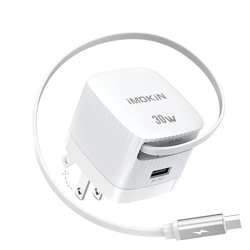 Cargador USB Pared Coolbox GAN 30W Usb-c/usb-a Qc3.0 Blanco - foto 3