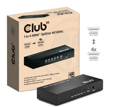 CLUB-3D SPLITTER CLUB 3D 1xHDMI A 4xHDMI 4K60HZ - foto 3