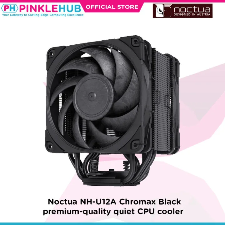 Refrigerador CPU Noctua Nh-u12a Ch-bk Chromax Black Multisocket Intel AMD - foto 2