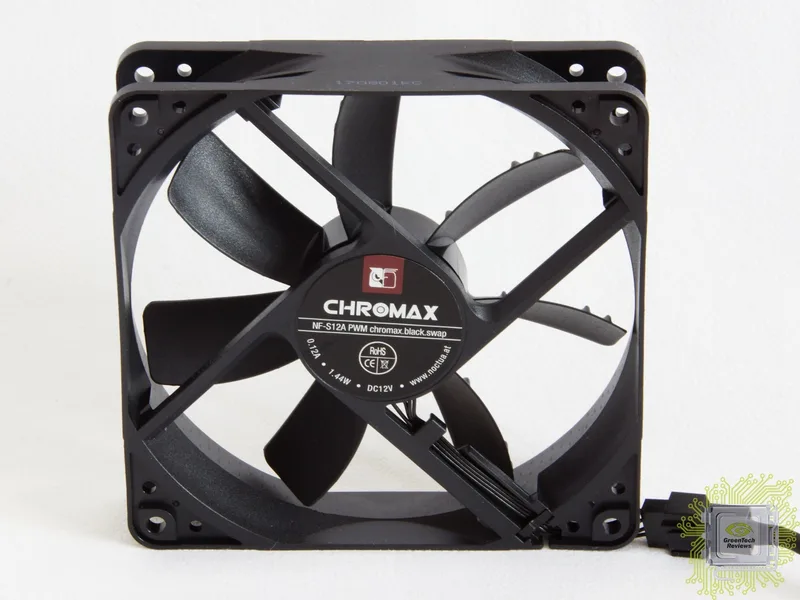 VENTILADOR 12CM NOCTUA NF-S12A PWM CH.BK.S CHROMAX BLACK SWAP - foto 2