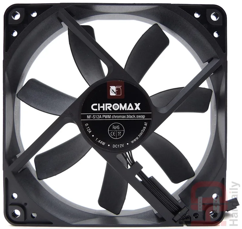 VENTILADOR 12CM NOCTUA NF-S12A PWM CH.BK.S CHROMAX BLACK SWAP - foto 4
