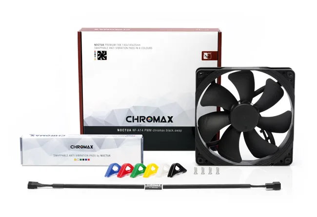 VENTILADOR 14CM NOCTUA NF-A14 PWM CH.BK.S CHROMAX BLACK NEGRO - foto 2