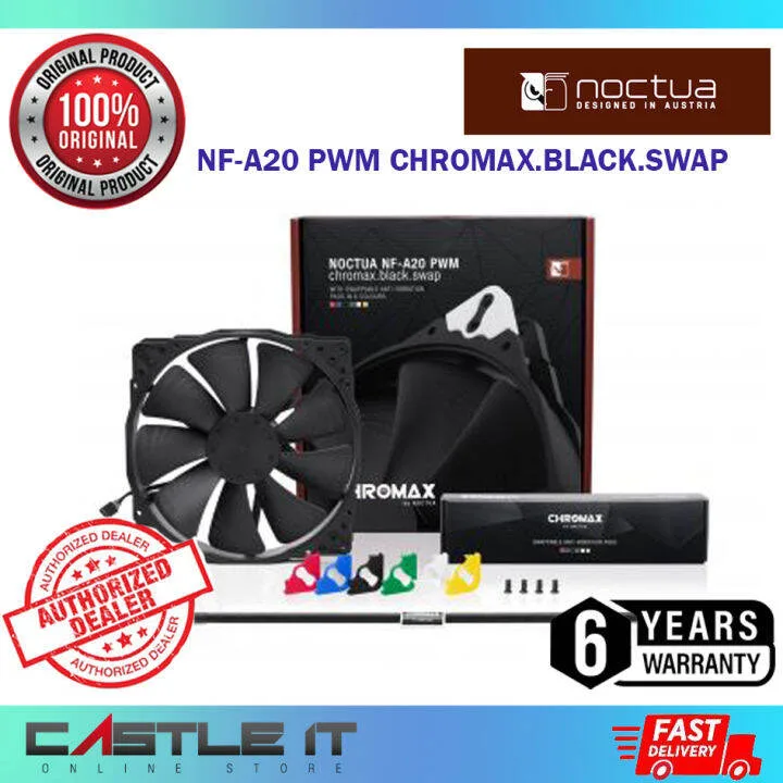 Ventilador 20CM Noctua Nf-a20 PWM Ch.bk.s Chromax Black Negro - foto 3