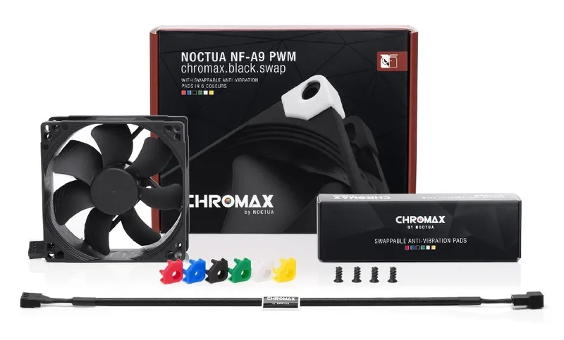 VENTILADOR 9CM NOCTUA NF-A9 PWM CH.BK.S CHROMAX BLACK SWAP - foto 2