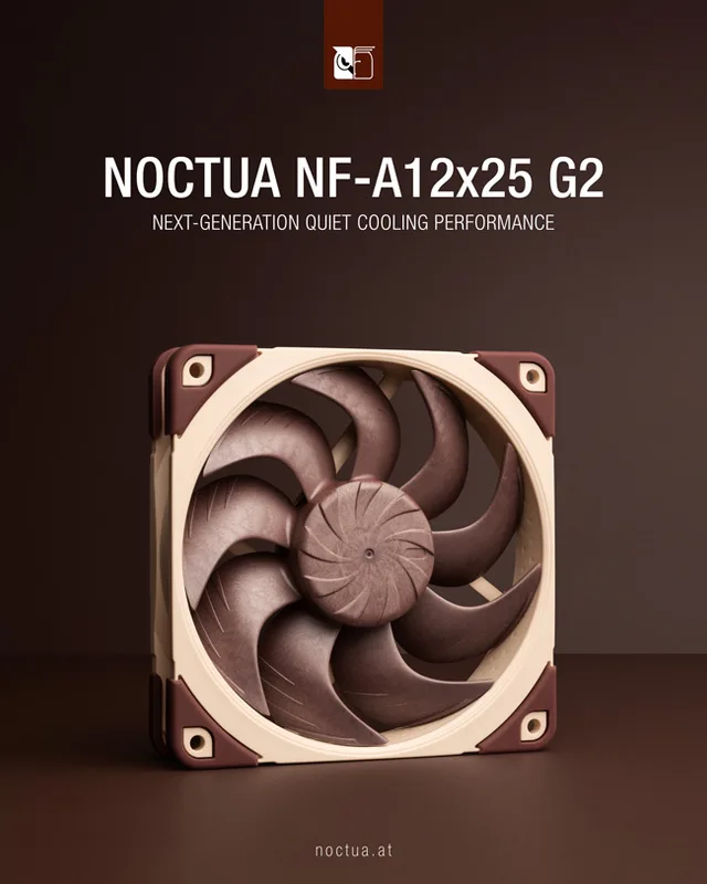 Ventilador 12CM Noctua Nf-a12x25 G2 Ls-pwm Marron - foto 3