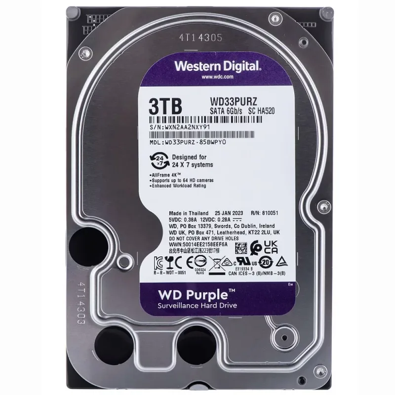 Disco Duro HDD Western Digital 3.5 6TB 5400RPM SATA3 PURPLE - foto 2