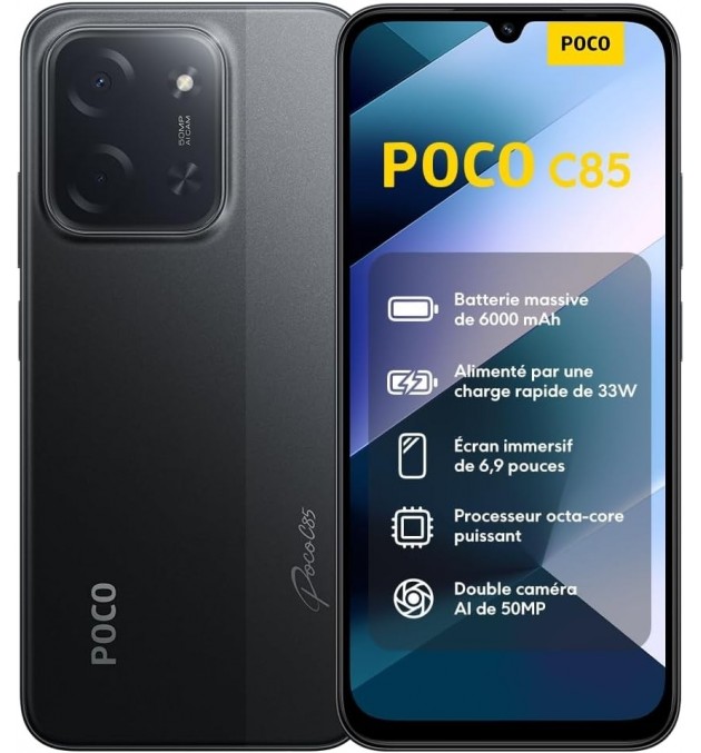 SMARTPHONE POCO C85 6,90 NFC 6GB/128GB BLACK - miniatura 3