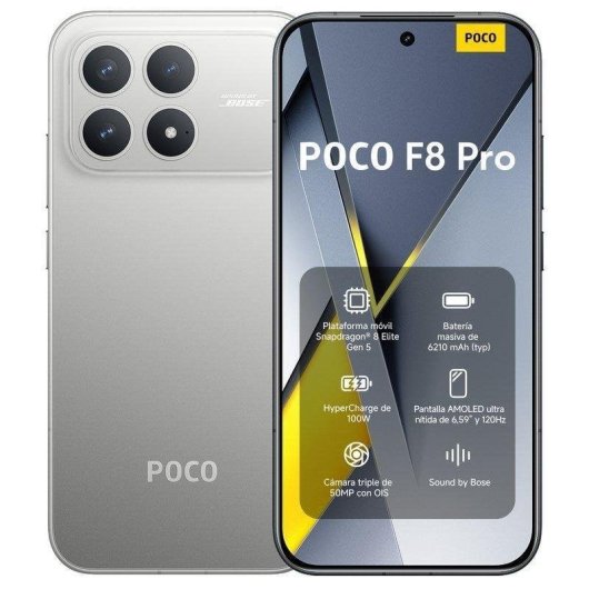 SMARTPHONE POCOPHONE F8 PRO NFC 659 FHD+ 5G 120Hz 12GB/512GB TITANIUM SILVER