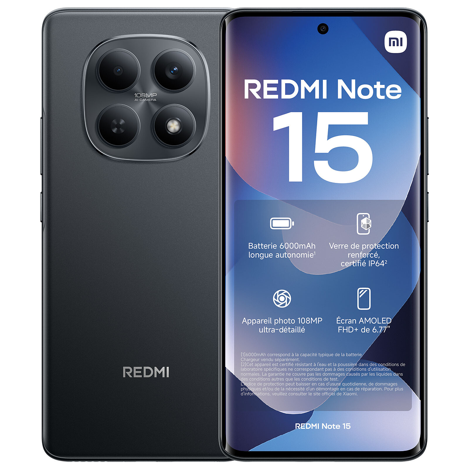SMARTPHONE XIAOMI REDMI NOTE 15 6,83 8GB RAM 256GB ROM BLACK - miniatura 2