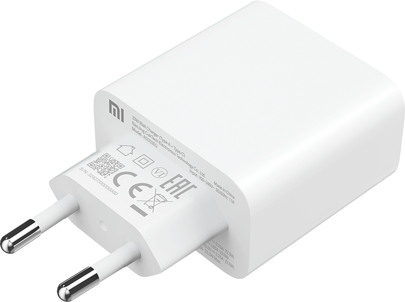 CARGADOR XIAOMI MI 33W BLANCO DOBLE PORT (TYPE A Y TYPE C) - miniatura 2