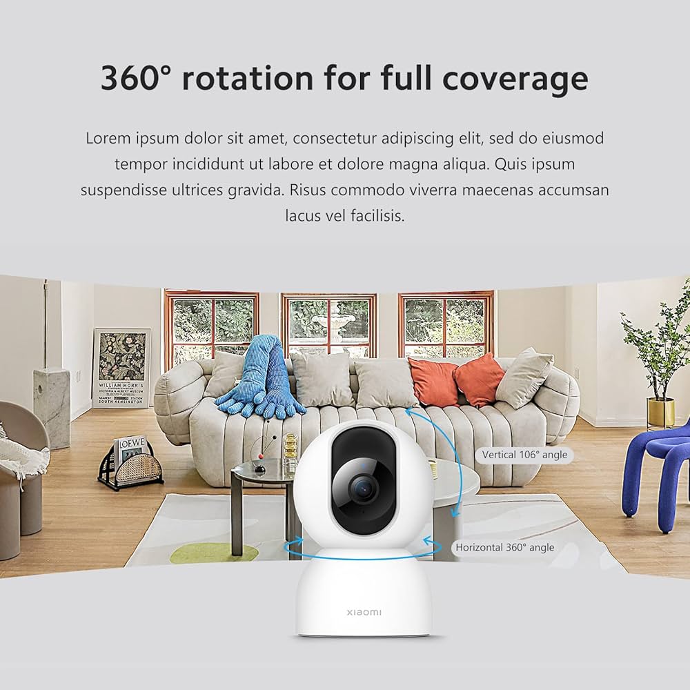 CAMARA IP/WIFI XIAOMI SMART CAMERA C400 - miniatura 2